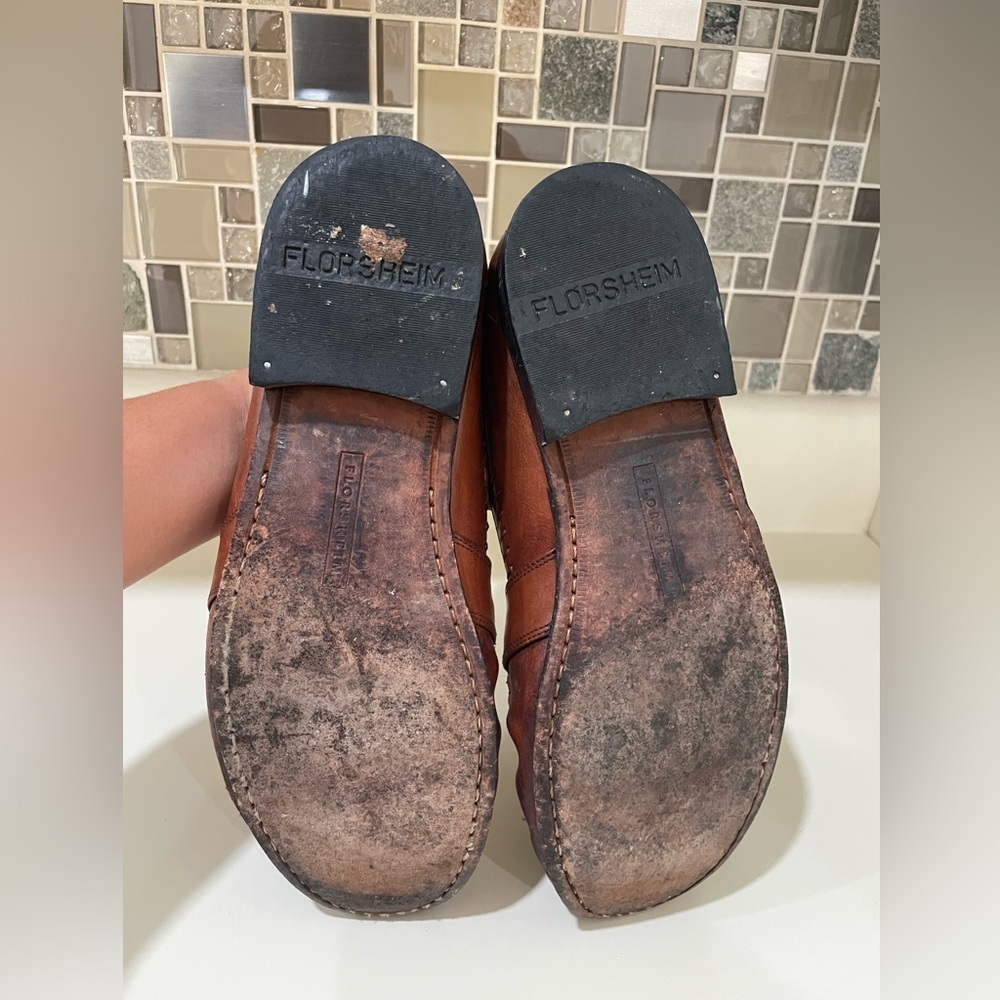 Florsheim Men's Woven Leather Loafers in Rich Brown - Picture 5 of 10